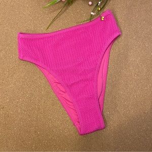 SEAFOLLY Sea Dive High Waist Bikini Bottom in Fuchsia Size 2